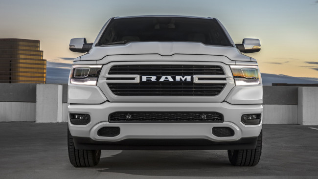 Обои картинки фото dodge ram 1500 big horn sport 2019, автомобили, ram, dodge, белый, 1500, big, horn, sport, 2019