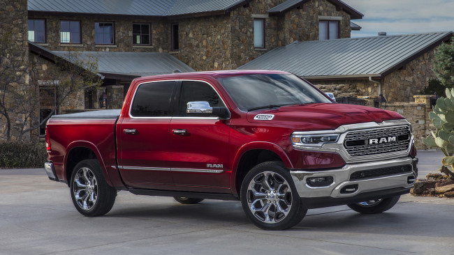 Обои картинки фото dodge ram 1500 limited 2019, автомобили, ram, 1500, limited, 2019, бардовый, dodge