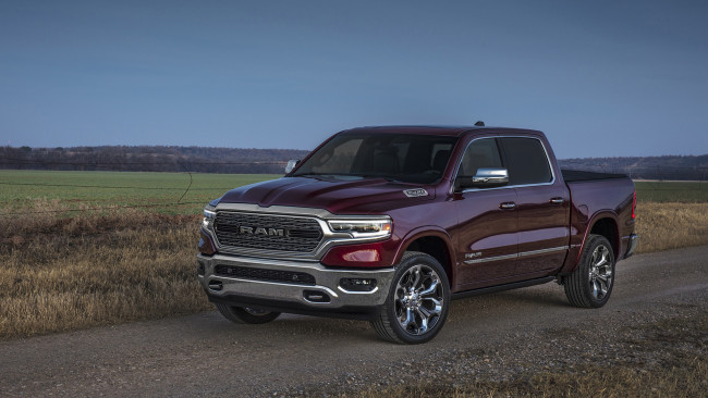 Обои картинки фото dodge ram 1500 limited 2019, автомобили, ram, dodge, бардовый, 2019, limited, 1500