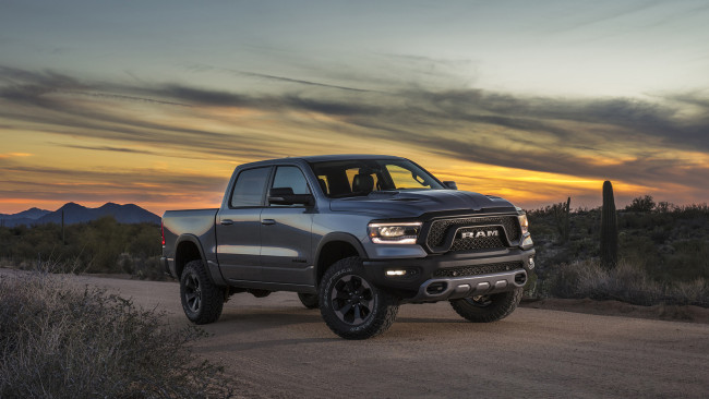 Обои картинки фото dodge ram 1500 rebel 2019, автомобили, ram, серый, 2019, rebel, 1500, dodge