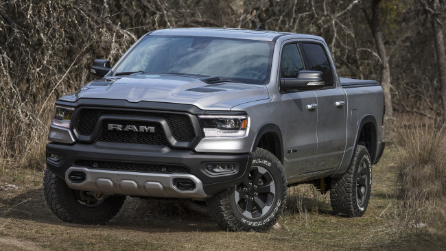 Обои картинки фото dodge ram 1500 rebel 2019, автомобили, ram, серый, rebel, 2019, 1500, dodge
