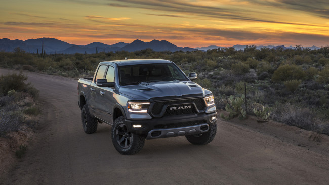 Обои картинки фото dodge ram 1500 rebel 2019, автомобили, ram, 1500, dodge, серый, rebel, 2019