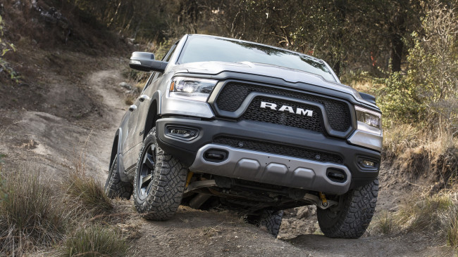 Обои картинки фото dodge ram 1500 rebel 2019, автомобили, ram, металлик, серебряный, 2019, rebel, 1500, dodge