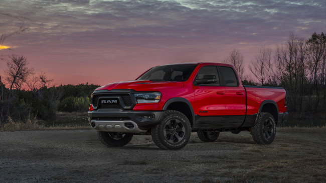 Обои картинки фото dodge ram 1500 rebel 2019, автомобили, ram, красный, rebel, 2019, 1500, dodge