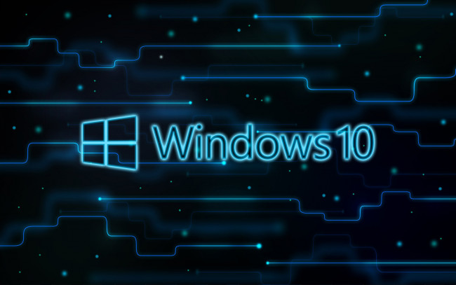 Обои картинки фото компьютеры, windows  10, логотип, фон