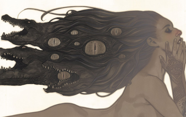 Обои картинки фото рисованное, комиксы, tatu, обнаженная, комикс, tattoo, fables