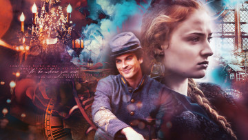 Картинка ian+somerhalder +sophie+turner разное знаменитости девушка мужчина фон взгляд улыбка одежда