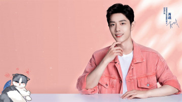 Картинка мужчины xiao+zhan актер куртка кошка