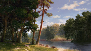 Картинка рисованное природа philipp a urlich пейзаж