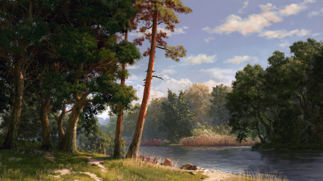 Обои картинки фото рисованное, природа, philipp, a, urlich, пейзаж