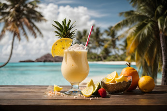 Картинка 3д+графика еда- food pina colada