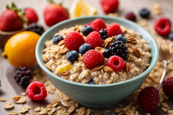 Картинка 3д+графика еда- food овсянка