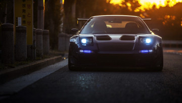 Картинка автомобили honda nsx черная