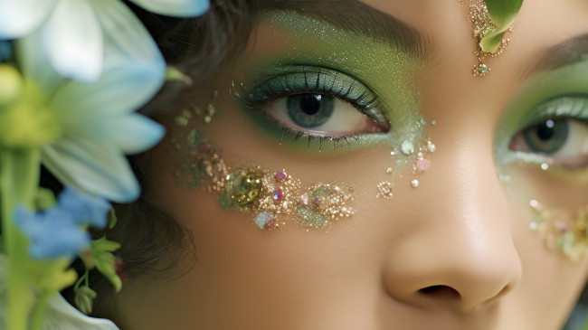 Обои картинки фото 3д графика, глаза , eyes, макияж