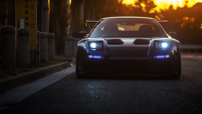 Обои картинки фото автомобили, honda, nsx, черная