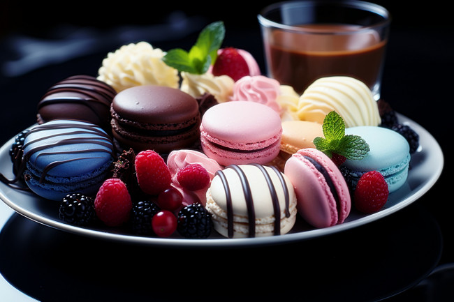 Обои картинки фото 3д графика, еда-, food, макаруны