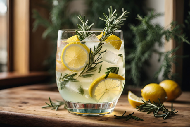 Обои картинки фото 3д графика, еда-, food, джин, тоник