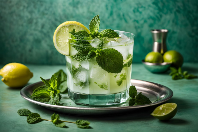 Обои картинки фото 3д графика, еда-, food, мохито