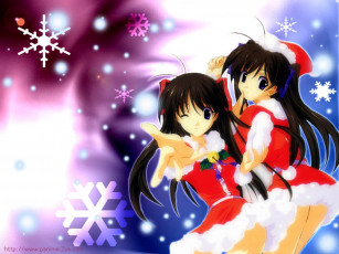 Картинка аниме merry chrismas winter