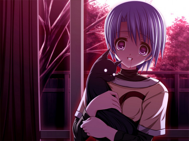 Обои картинки фото аниме, weapon, blood, technology