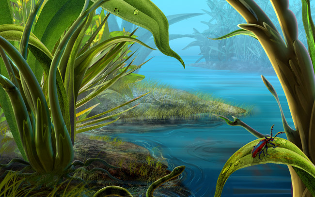 Обои картинки фото рисованные, природа