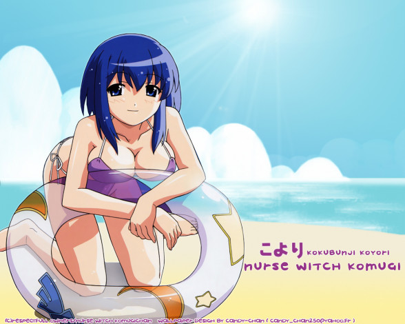 Обои картинки фото аниме, nurse, witch, komugi, chan