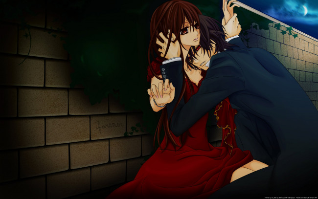 Обои картинки фото аниме, vampire, knight, юки, канаме