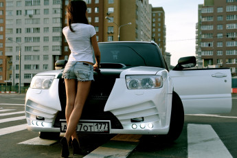 Картинка автомобили авто девушками