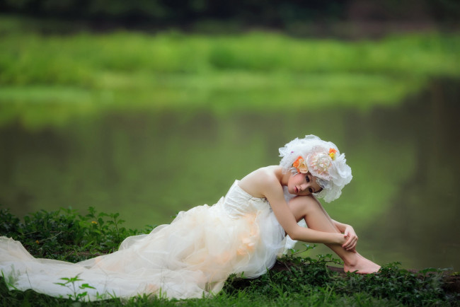 Обои картинки фото -Unsort Азиатки, девушки, unsort, азиатки, платье, невеста