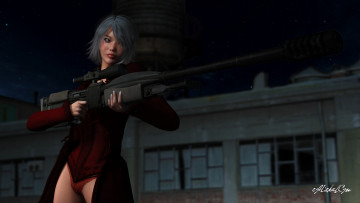 Картинка 3д+графика fantasy+ фантазия девушка оружие