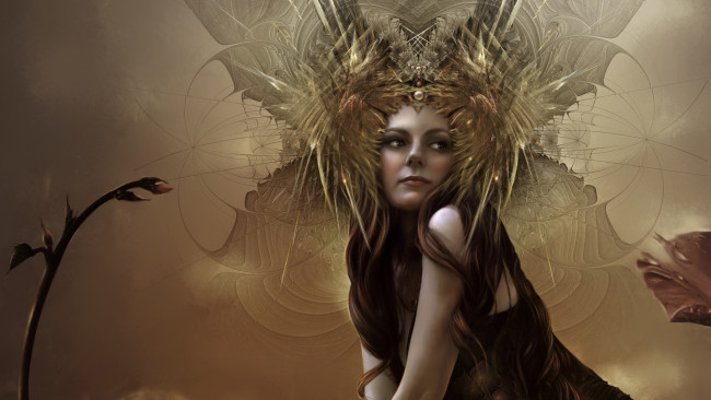 Обои картинки фото фэнтези, девушки, взгляд