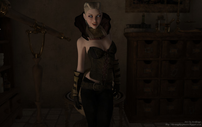 Обои картинки фото 3д графика, creatures , существа, вампир, взгляд