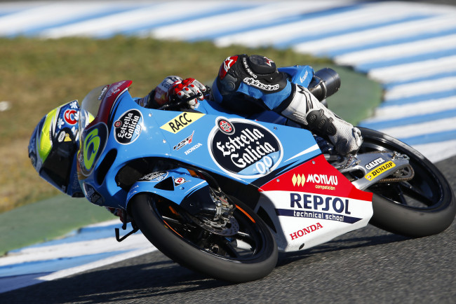 Обои картинки фото mar&, 237, a herrera, спорт, мотоспорт, байк, трек, гонщик, экипировка, вираж