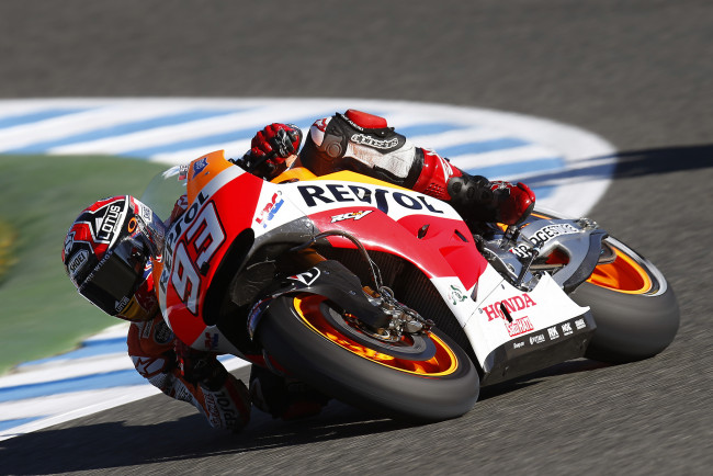 Обои картинки фото marc m&, 225, rquez, спорт, мотоспорт, байк, трек, вираж, экипировка, гонщик