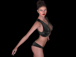 Картинка 3д+графика люди+ people фон девушка взгляд