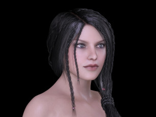 Картинка 3д+графика портрет+ portraits фон взгляд девушка