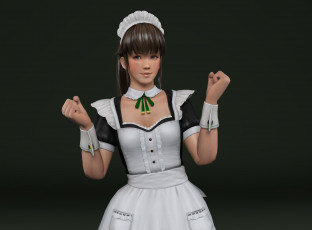 Картинка 3д+графика аниме+ anime гувернантка фон девушка взгляд