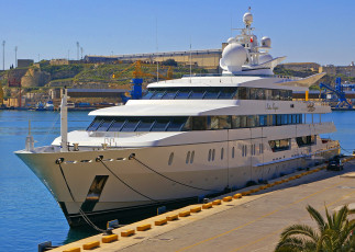 Картинка корабли Яхты море небо причал порт яхта