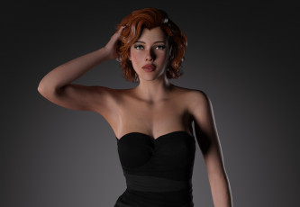 Картинка 3д+графика люди+ people фон взгляд девушка