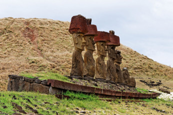 Картинка ahu+nau+nau города -+исторические +архитектурные+памятники пасхи остров идолы