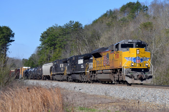 Картинка техника поезда железная дорога рельсы локомотив состав