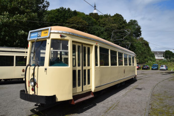 Картинка техника трамваи город трамвай рельсы