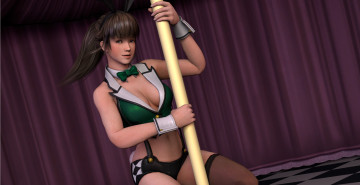 Картинка 3д+графика аниме+ anime фон шест ушки взгляд девушка