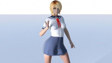 Картинка 3д+графика люди+ people фон взгляд девушка