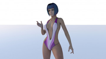 Картинка 3д+графика люди+ people взгляд фон девушка