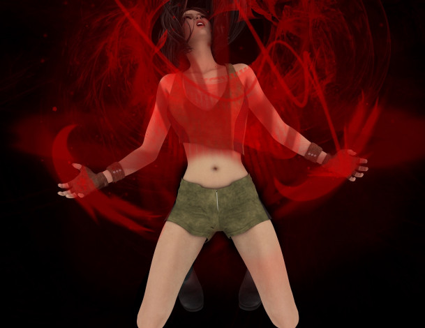 Обои картинки фото 3д графика, люди , people, взгляд, девушка, фон