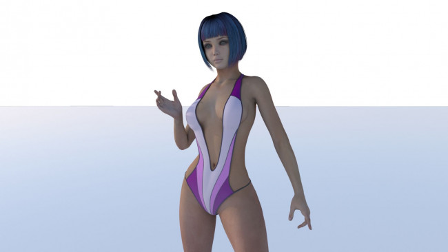 Обои картинки фото 3д графика, люди , people, взгляд, фон, девушка