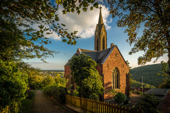 Обои картинки фото evangelische kirche, города, - католические соборы,  костелы,  аббатства, церковь