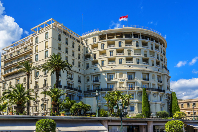 Обои картинки фото города, монте-карло , монако, пальмы, улица, дома, monte, carlo, monaco