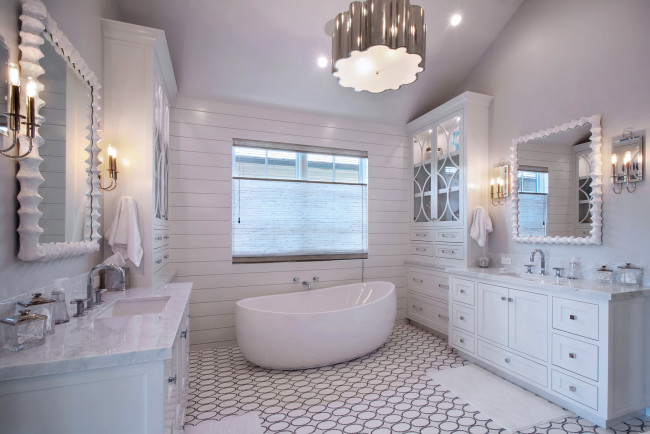 Обои картинки фото интерьер, ванная и туалетная комнаты, дизай, ванная, лампа, мебель